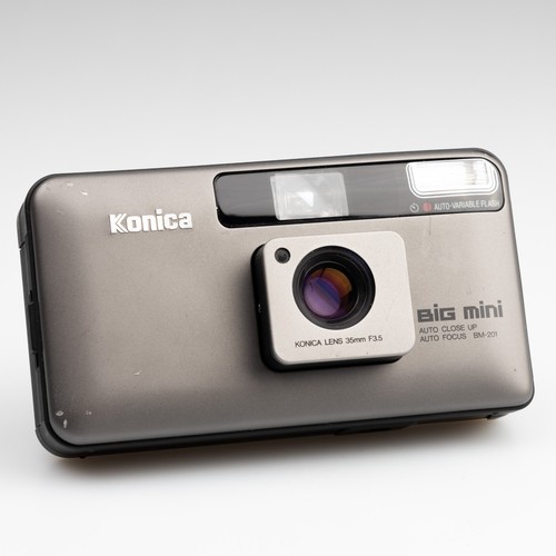 *SERVICED & FILM TESTED* Konica Big Mini 35mm 3.5 BM-201 Camera Contax T2 Japan - Foto 8 di 20