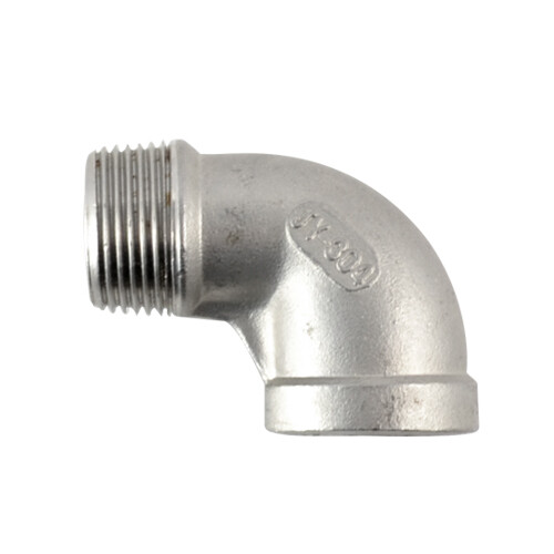 3/4 inch BSPT Female x Male 90 Elbow Threaded Pipe Fitting SS304 Stainless Steel - Picture 1 of 5