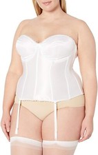 Va Bien IVORY Smooth Satin Hourglass Bustier, US 32C, UK 32C
