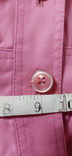 UTEX Vtg Romania Pink Cotton Blend Lined Light Jacket Full Button Sz M Raglan - Picture 12 of 22