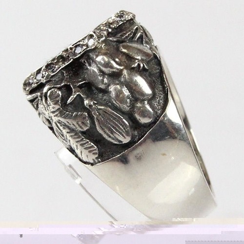Anillo de Diseñador Estrella de David de Plata Esterlina y Circonio Circonio Estrella de David los Siete Tipos Judaica - Imagen 6 de 6