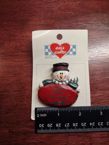 Eddie Walker Midwest Cannon Falls Resin Pin Snowman A Merry Little Christmas - Bild 3 von 3