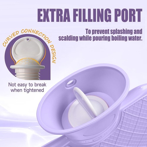 Versatile 2L Hot Water Bag - Leak-Proof Pain Relief and Comfort Solution - Picture 5 of 9