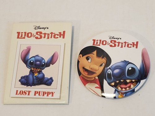 Disney Movie Lilo and Stitch Promo Button Pin Release Movie Memorabilia Lot Of 2