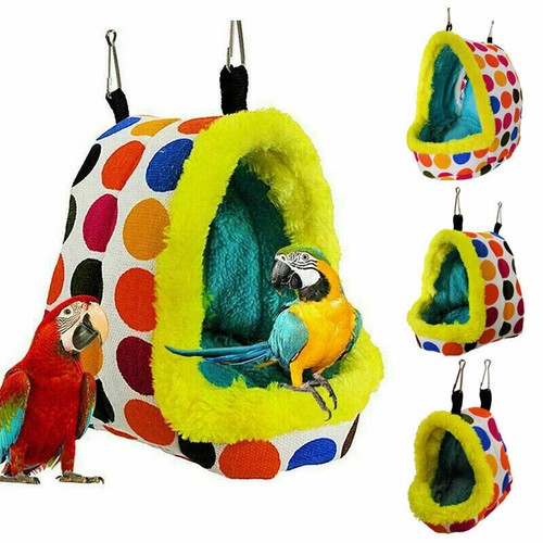 Bird Parrot Hammock Pet Sleep Cotton Nest Hang Cave Cage Plush Hut Tent Bed Warm - Picture 8 of 15