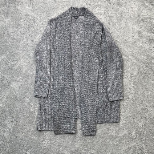 Barefoot Dreams Pullover Damen 1X grau eng Strick Cardigan vorne offen kastig lang