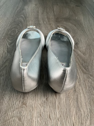 Dyeables Women's Anette Low Heel Wedge w/ Box (Silver Metallic Sz 10); Worn Once - Picture 5 of 9