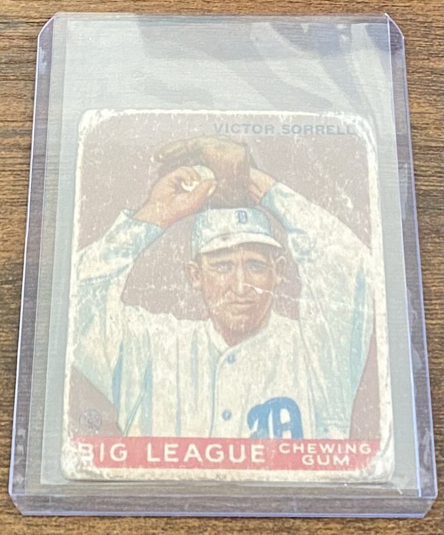 Victor Sorrell #15 Baseball Cards 1933 World Wide Gum trading card — raw and PSA graded price guide
