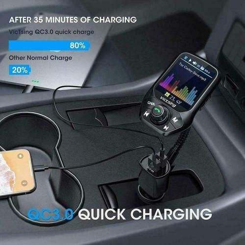 Bluetooth-compatible Car FM Transmitter MP3 Player Adap. free Hands A3Z7 H9U8 - Picture 7 of 12