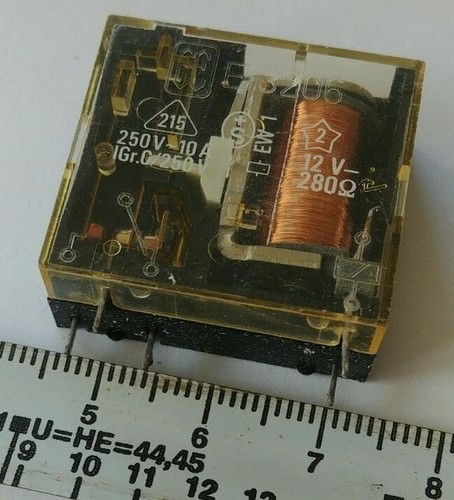  relé 12V 280 OHM 10A SPDT EW T - Imagen 1 de 2