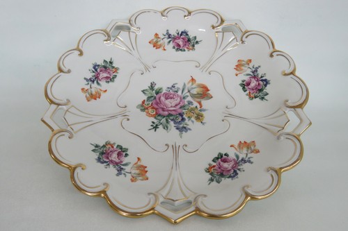 Jlmenau Graf Von Henneburg German Porcelain Hand Enameled Dish Plate 1215B - Picture 1 of 12
