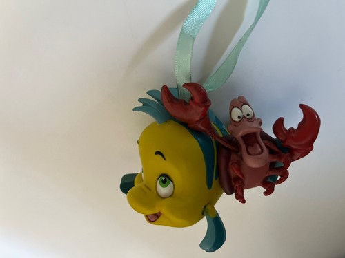 VINTAGE Parks Store The Little Mermaid FLOUNDER & SEBASTIAN Sketchbook Ornament - Picture 6 of 13