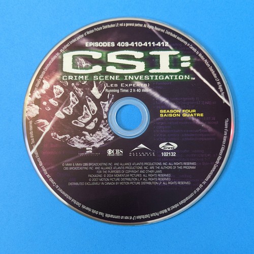 CSI: Crime Scene Investigation SEASON 4 disc 3 DVD REPLACEMENT single Disc only - Picture 2 of 4