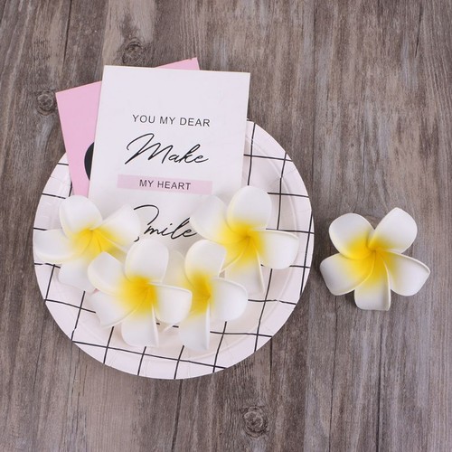 5pcs Plumeria Hawaiian Foam Frangipani Flower Wedding Party Decoration Hairpin - Picture 4 of 9