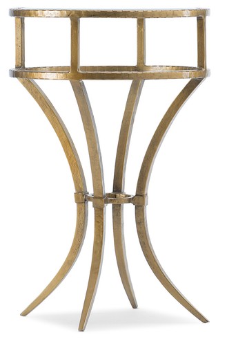Hooker Furniture 5846-80117 5846-80 16" Diameter Glass Top Iron - Gold