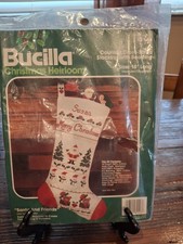 Bucilla Christmas Stocking Santa  Friends Christmas Counted Cross Stitch Kit