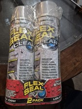  2 Flex Seal 14 oz Jumbo Can Liquid Rubber Spray Sealant Coating Clear