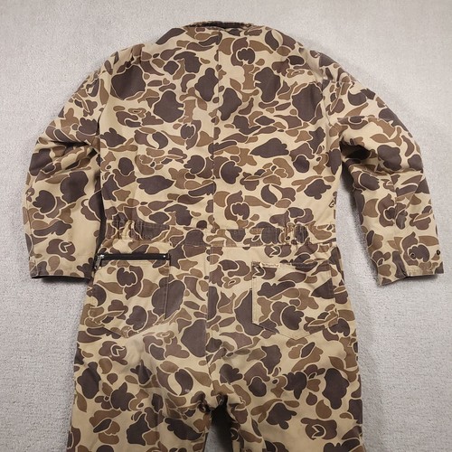 Vtg Walls Blizzard Pruf Coveralls Mens Large Short Duck Camo Outdoor USA Made - Picture 14 of 24