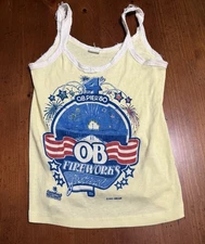 Vtg 80s Woman’s Tank Top July 4th Ocean Beach Pier Fireworks Festival San Diego