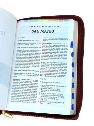 Biblia de Estudio Arco Iris Pastoral Cafe Cierre Indice RV1960 bolsillo Con lupa - Picture 6 of 8