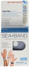 Sea Band Acupressure Wrist Band Motion Sickness Nausea Relief Latex Free 1 Pair