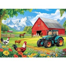 500 Piece Jigsaw Puzzle for Adults, Farm Scene with 20.5 x 15 inches,