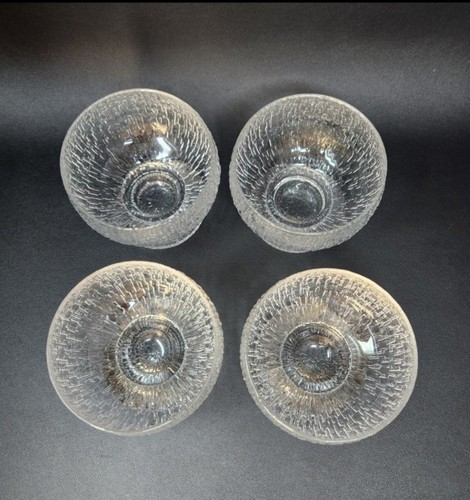 (4) MCM Iittala Kekkerit Dessertschalen mit Fuß strukturiert von Sarpaneva Finnland 4 Zoll - Bild 4 von 12