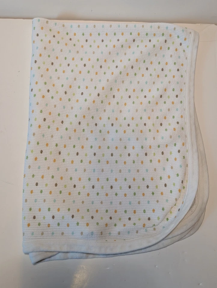 Manta Térmica Bebé Garannimal Punto Tejido Gofre 30" x 25" Blanco Verde Marrón Foto 2 de 4