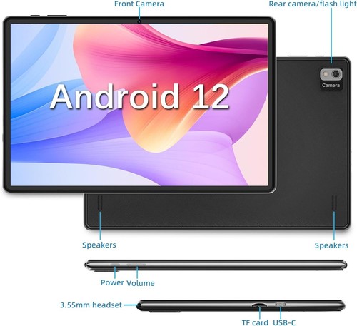 SGIN 10.1" Tablet Android 12 LCD 2GB + 64GB Tablet 1.6GHz 2MP+5MP Dual Camera - Picture 11 of 13