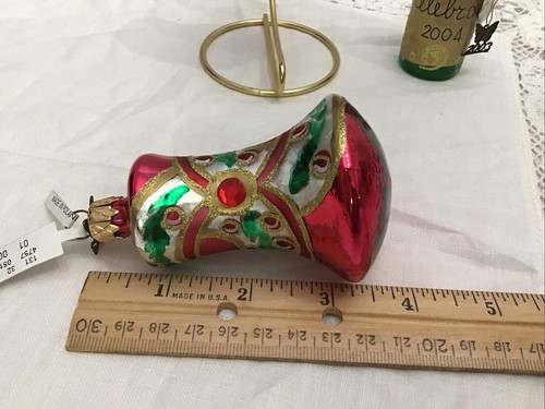 Botella de champán vintage 03 Neiman Marcus vidrio adornos navideños campana corazón - Imagen 4 de 7