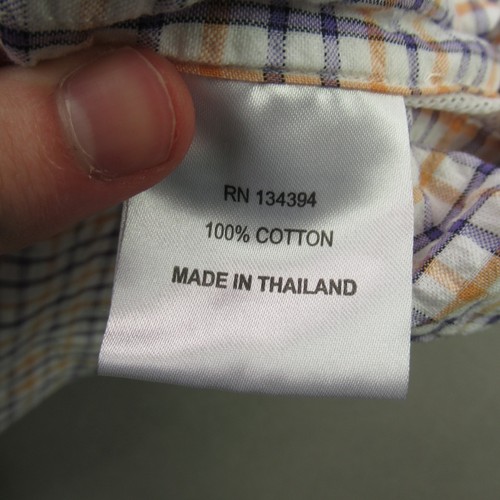 True Flies Shirt Mens XL Long Sleeve Button Front Lightweight Checks - Picture 5 of 12