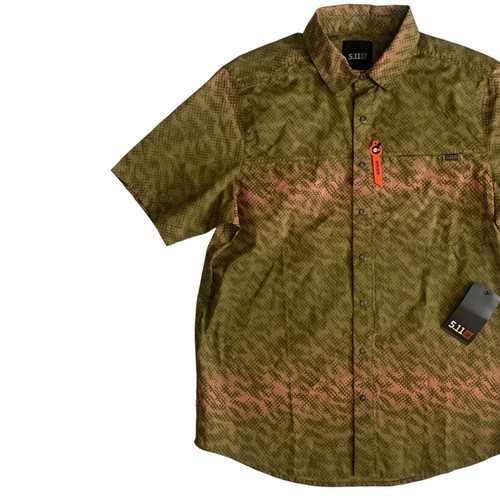 5.11 Tactical Men's Size S Wyatt Trout Snap Button Short Sleeve Shirt Brand New - Picture 6 of 14