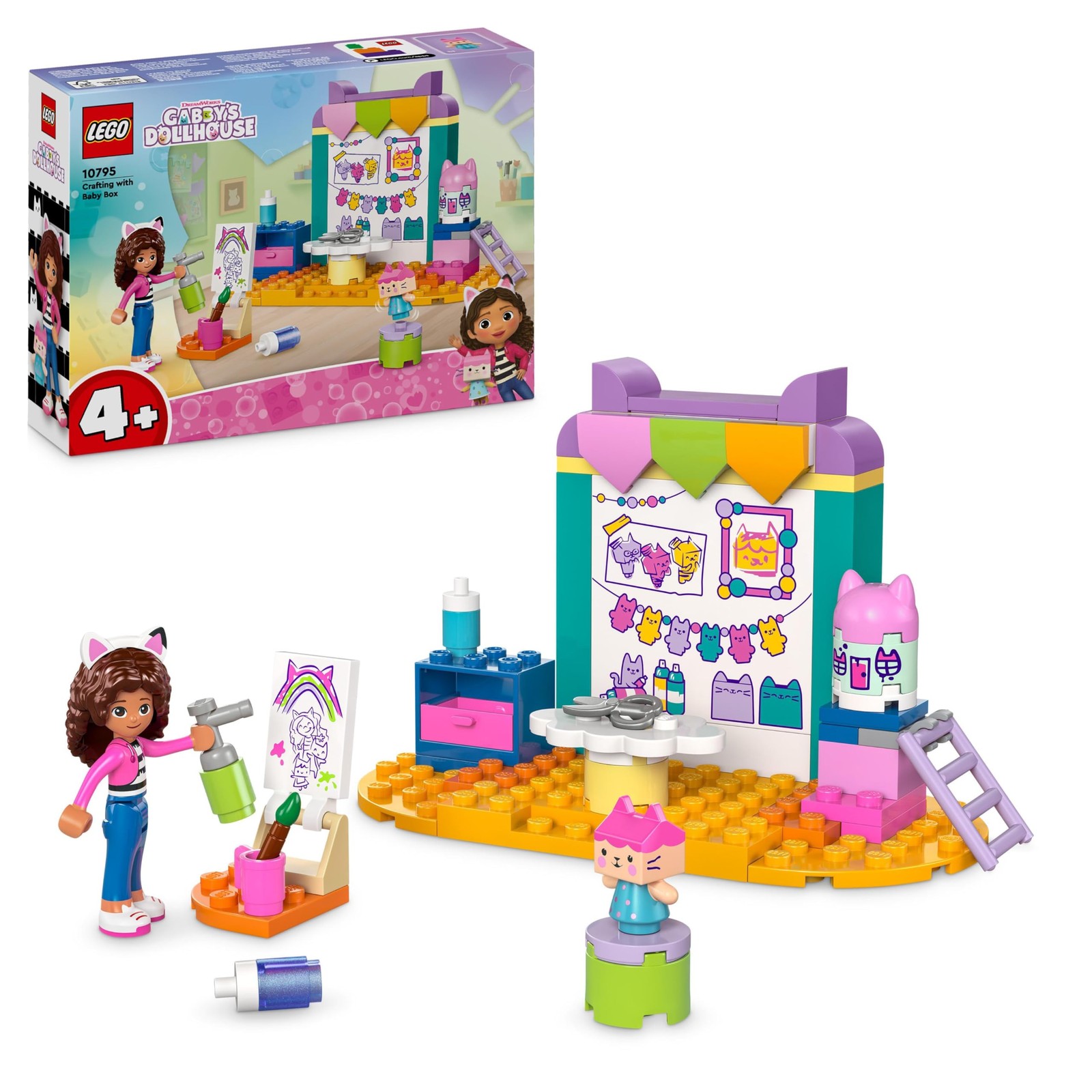 Конструктор кукольного домика LEGO Gabby с игрушкой Baby Box для девочек от 4 лет и старше