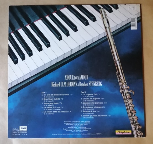 RICHARD CLAYDERMAN & BERDIEN STENBERG : Amour pour Amour LP 33T 1989 état EX - Picture 2 of 2