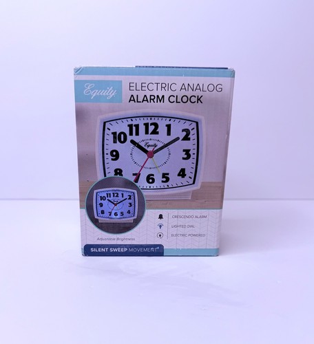 Equity Electric Analog Alarm Clock  Lighted Dial & Snooze Function - Picture 1 of 6
