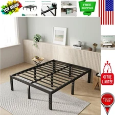 Heavy Duty Queen Bed Frame, 14-Inch Metal Platform with Squeak Resistance