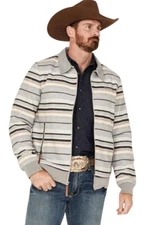 Hooey Mens Stripe Jacket-HJ090GYST