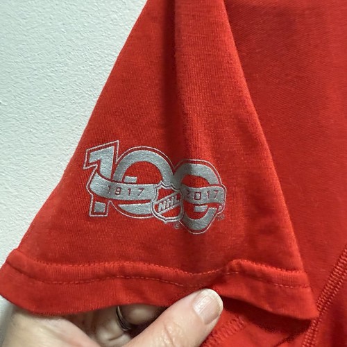Columbus Blue Jackets NHL Adidas Men's T-Shirt Red Men’s Size XL - Picture 4 of 5