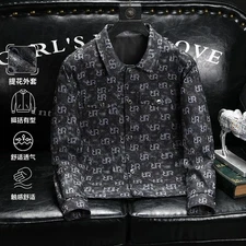 Luxury Men Denim Jacket Fashion Loose Casual Trendy High Street Retro Jean Coat