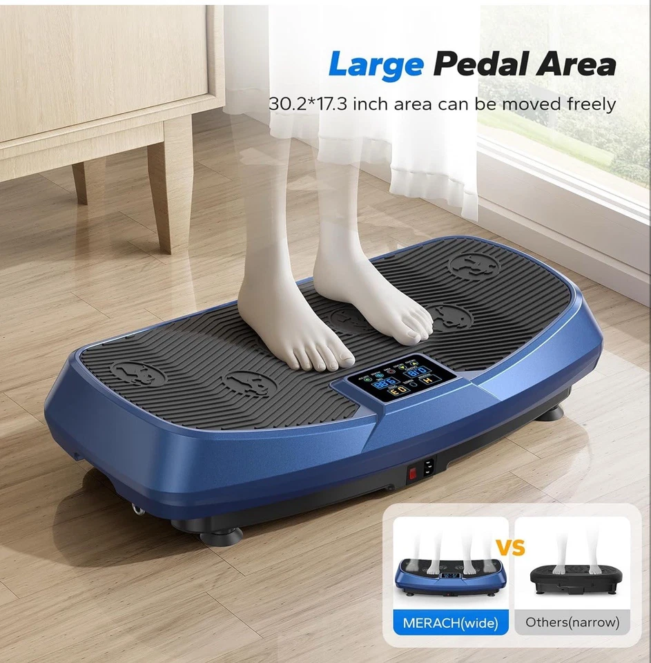 MERACH Vibration Plate Exercise Machine 3D&4D Vibration Plate LED Display 300LB - Image 4 of 4