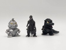 Godzilla Bandai Figure Lot Mini 2002 And 2013 MechaGodzilla Mecha Godzilla