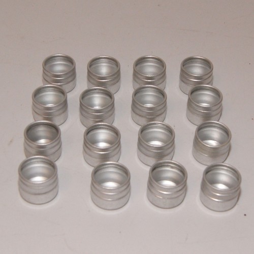 16x Small Empty Round Metal Tins with Clear Window - 20mm x 20mm - Picture 4 of 6
