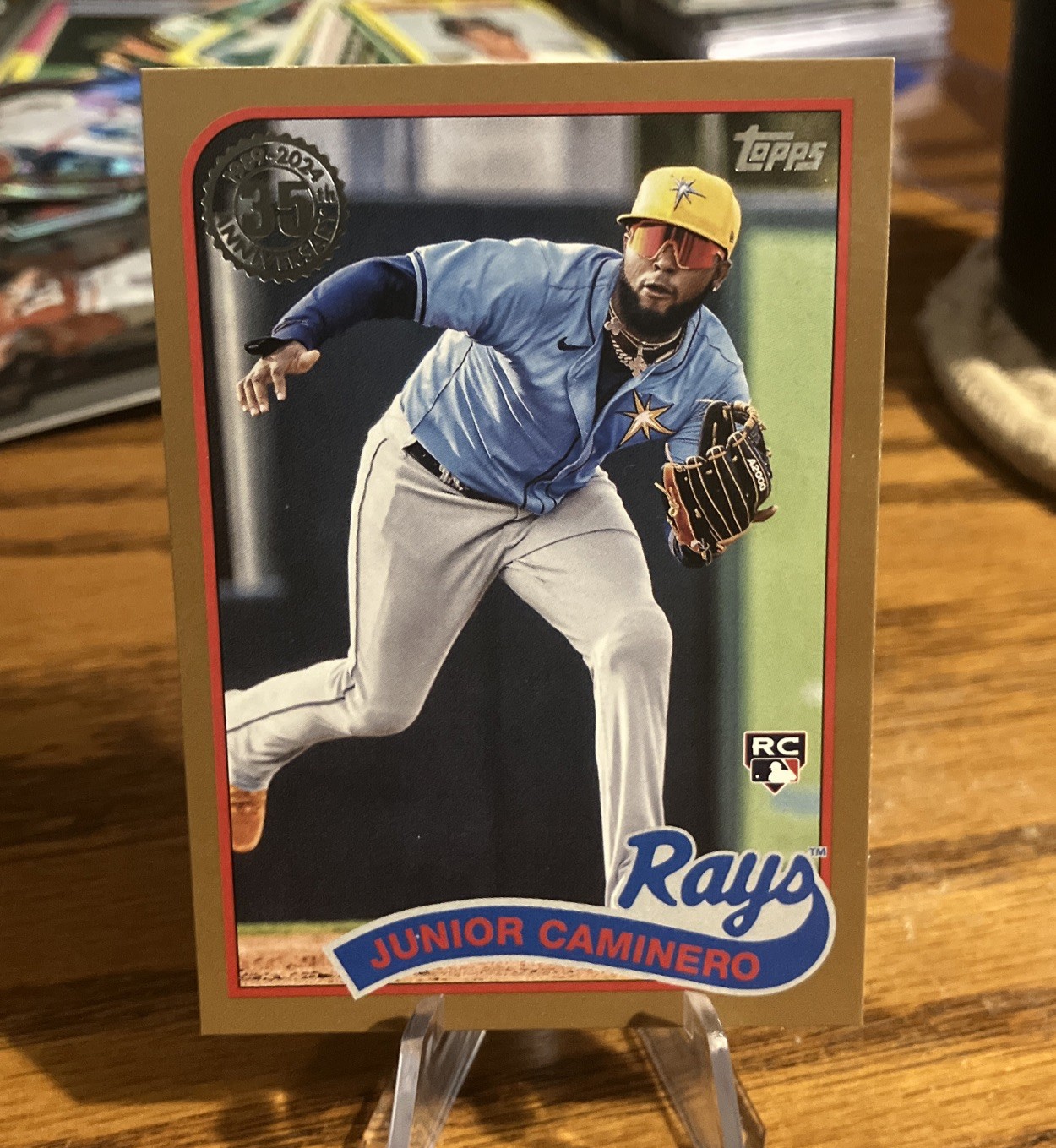 JUNIOR CAMINERO 2024 Topps Update 1989 35th Anniversary #16 Gold Rookie RC #/75