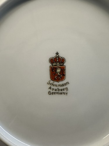 Set Of 5 Schumann Arzberg German Fruit/Nut Plates Scalloped Edge Gold Trim - Picture 18 of 19