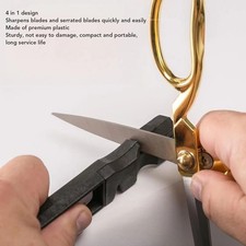 4 in 1 Kitchen Blade Sharpener Plastic Portable Handheld Blade Polishing Tool