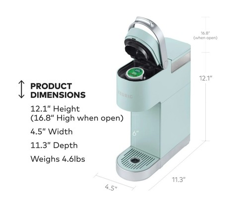 Keurig K-Mini Plus Single Serve K-Cup Pod Kaffeemaschine - Nebelgrün - Bild 2 von 11