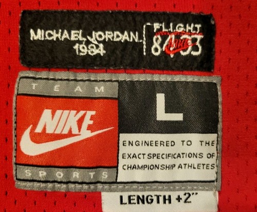 Michael Jordan Chicago Bulls Nike #23 1984 Flight 8403 Jersey Large +2 NBA - Picture 10 of 15