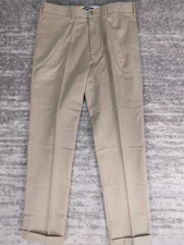Lands' End Men's Pants 34 Khaki Tailored Fit No Iron Chino 34x31