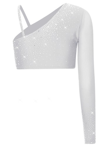 Damen Crop Tops Wettbewerb Tanzkleidung Eiskunstlauf Tank Top Modern - Bild 42 von 72