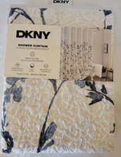 DKNY Sundew Floral Multicolor Microsculpt Fabric Shower Curtain 72" x 72" NEW